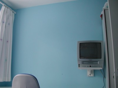 View of wall before mural painting